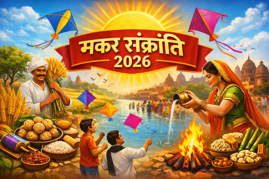 मकर संक्रांति 2026 भारत का प्रमुख फसल पर्व और उत्तरायण की शुरुआत